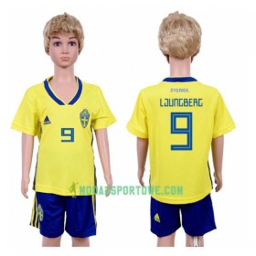 Koszulka Szwecja Ljungberg 9 Dziecięcy Mistrzostwa Świata 2018 Domowe Stroje Piłkarskie